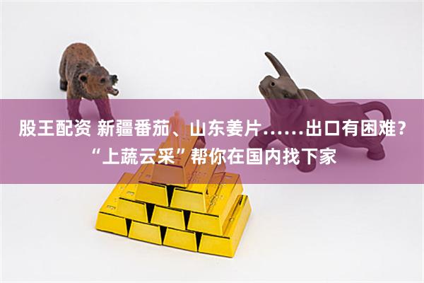 股王配资 新疆番茄、山东姜片……出口有困难？“上蔬云采”帮你在国内找下家